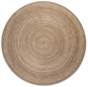 Kusový koberec Jute Braided 106006 Grey Brown kruh, 200x200 (priemer) kruh, hnedá, chodba / predsieň, Hanse Home