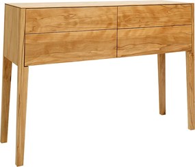 Konzolový stolík so 4 zásuvkami THEO UP4, 114x35x80 cm Čerešňa