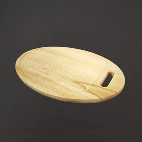 AMADEA Drevený servírovací lopárik - podnos oválny, masívne drevo, 35 cm