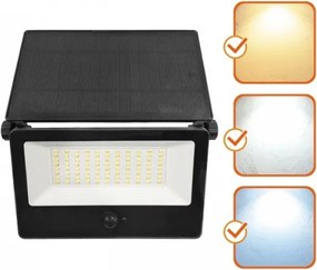 LED solárny reflektor so senzorom NCS G2 LED/30W/3,7V 3000/4000/6500K IP54 5200 mAh