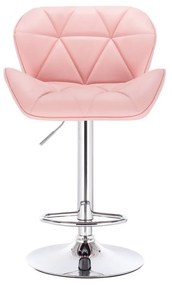 LuxuryForm DESIGN Barová stolička MILANO na striebornom tanieri - ružová