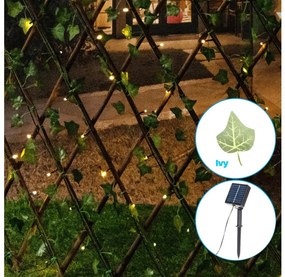Aigostar - LED Solárna reťaz 148xLED/2x1,2m IP65 teplá biela ivy