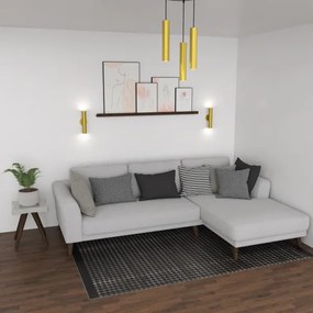 Luster na lanku RAITO 3xGU10/8W/230V mosadz