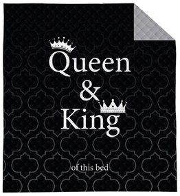 Detexpol Luxusný prehoz na posteľ 220x240 cm - Queen a King black