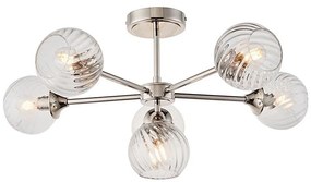 Endon 104050 - Luster na tyči ALLEGRA 6xE14/7W/230V lesklý chróm/číra