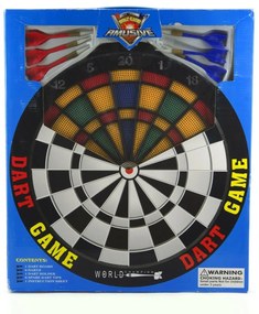 Terč 40 cm + 6 šípok plast v krabici, 41 x 48 x 3 cm