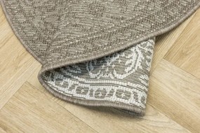 Obojstranný koberec BRUSSELS 205989/10610 béžový / krémový kruh