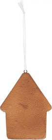 Závesná dekorácia zasnežená perníková chalúpka Frosted Ginger - 8*1*10 cm