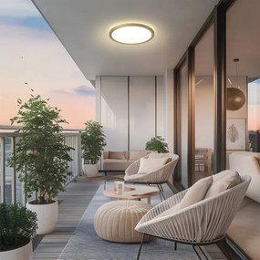 Brilagi - LED kúpeľňové svietidlo ULTRA SLIM LED/18W/230V priemer 30 cm zlaté IP54