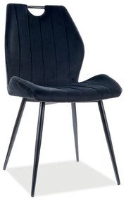 Jedálenská stolička Arco Velvet, čierna