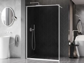 Mexen Kioto-F, sprchová zástena s rámom 80 x 202 cm, 8 mm šedé sklo, biely profil, 800-080-104-20-40