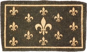 Rohožka z kokosových vlákien Fleur de lis - 75 * 45 * 4cm