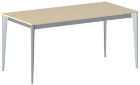 Kancelársky stôl PRIMO ACTION, sivostrieborná podnož, 1600 x 800 mm, breza