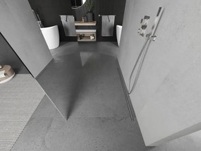 Mexen Kioto, priechodná sprchová zástena 110 x 200 cm, 8mm sklo vzor zrkadlo, 2x chrómová stabilizačná rozpera, 800-110-002-01-50