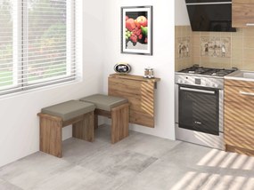 Rozkladací jedálenský stôl Elston 7 (craft zlaty) (pre 2 osoby). Vlastná spoľahlivá doprava až k Vám domov. 1051402