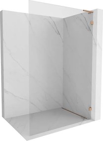 Mexen, Mexen Lunar L sprchová stena pravá 90 x 200 cm, priehľadná 8 mm, brúsená meď - 830L-090-000-65-00-P