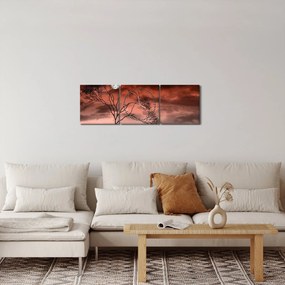 Obraz - Mesiac osvetľujúce noc (s hodinami) (90x30 cm)