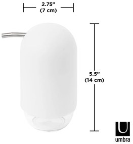 Biely plastový dávkovač mydla 230 ml Touch – Umbra