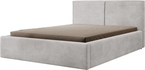 Posteĺ Inez 180x200 cm, svetlo šedá štrukturovaná látka