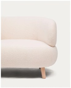 Béžové kreslo z textílie buklé Luisa – Kave Home