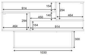 Nízka komoda v dekore duba v hnedo-prírodnej farbe 145x82 cm Titan – Marckeric