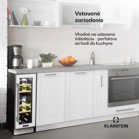 Klarstein Vinovilla 17, dvojzónová vinotéka, 53 l, 17 fliaš, 3-farebné LED osvetlenie, biela