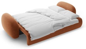 Ženilková rozkladacia/s úložným priestorom pohovka v tehlovej farbe 262 cm Tonale – Cosmopolitan Design