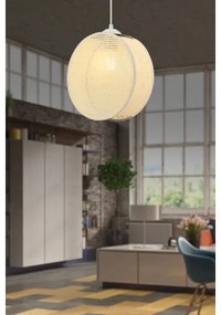 Luster na lanku DRUM 1xE27/60W/230V krémový