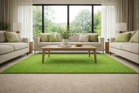 Vopi, Kusový koberec Eton zelený 41 štvorec, 300x300, zelená, obývacia izba