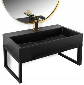 Rea Goya závesný rám pre umývadlo 50 x 46 cm, čierna, REA-U8667