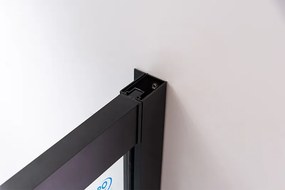 BPS-koupelny Štvrťkruhový sprchový kút HYD-RK01B 90x90 čierna/transparent - bez vaničky