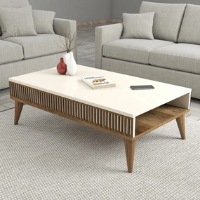 Konferenčný stôl Milan - Walnut, Cream