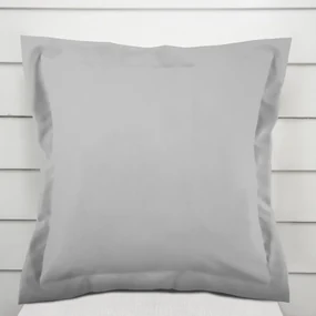 Biante Bavlnená saténová obliečka na vankúš s lemom ST-012 Svetlo sivá 50 x 60 cm