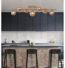 Wofi 7014-701W - LED Prisadený luster VILLA 7xG9/3W/230V zlatá