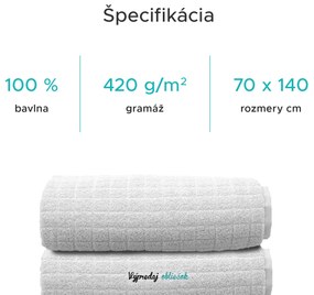Osuška JERRY 70 x 140 cm biela, 100% bavlna