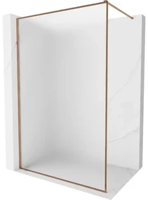 Mexen Kioto-XF, sprchová zástena s rámom 160 x 202 cm, 10mm sklo námraza, profil ružové zlato, 800-160-104-60-30-X