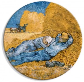 Artgeist Okrúhlý obraz - Noon: Rest from Work (Vincent Van Gogh) Veľkosť: 80x80