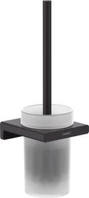Hansgrohe AddStoris, držiak na WC kefu nástenný, matná čierna, HAN-41752670