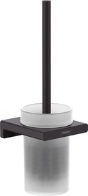 Hansgrohe AddStoris, držiak na WC kefu nástenný, matná čierna, HAN-41752670