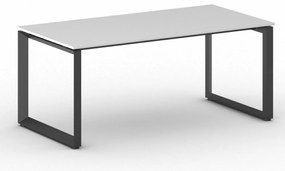 Kancelársky stôl PRIMO INSPIRE, 180x90 cm, čierna podnož, biela