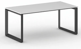 Kancelársky stôl PRIMO INSPIRE, 180x90 cm, čierna podnož, biela