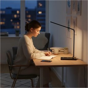 BRILAGI - LED stmievateľná dotyková stolová lampa s bezdrôtovým QI nabíjaním LED/7W/5V 3000/4000/6000K čierna