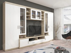 Obývacia stena Merasoja (dub sonoma biela) (s Led osvetlením)