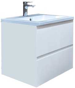 Kúpeľňová skrinka s umývadlom SAT B-Way biela lesk BWAY260WU