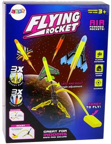 LEAN TOYS Hra Raketomet s penovými raketami a pumpou