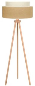Duolla - Stojacia lampa YUTE BOHO 1xE27/15W/230V pr. 45 cm hnedá/krémová