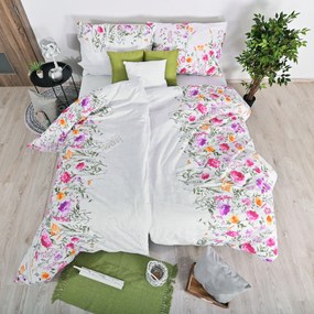 Obliečky bavlnené Tatiana biele EMI: Predĺžený set jednolôžko obsahuje 1x 140x220 + 1x 70x90