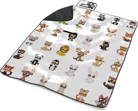 Sablio Plážová deka Zvieratká 4: 200x140 cm