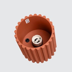 Stropné svietidlo Aura, 1x okrovo červené hliníkové tienidlo, (10 cm)