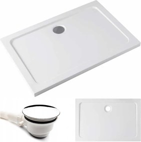 BPS-koupelny Obdĺžnikový sprchovací kút HYD-OK104A 100x90 čierna/transparent + vanička HYD-OSV-ST04A biela